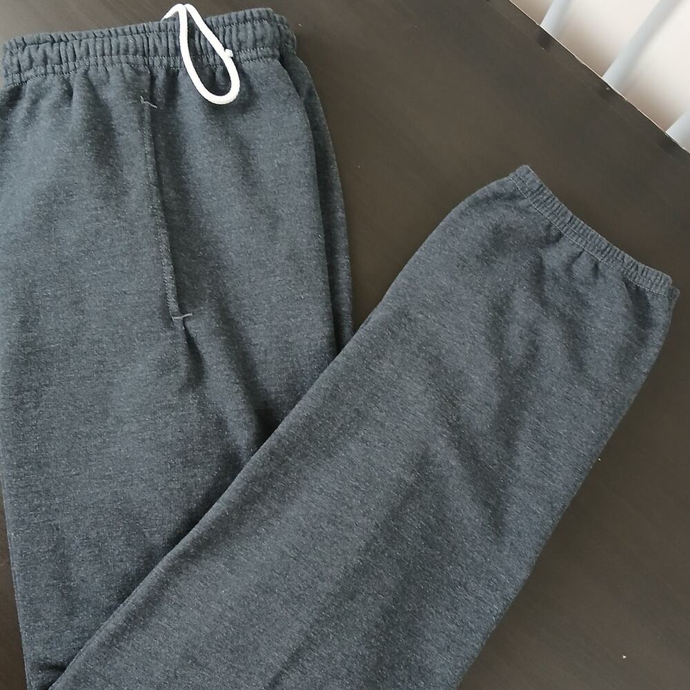 Athletic Works Fleece Elastic Cuff Sweatpants Mens XL(40-42) black htr joggers